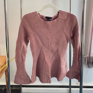 Ann Taylor Alpaca Wool Blend Pink Mauve Sweater